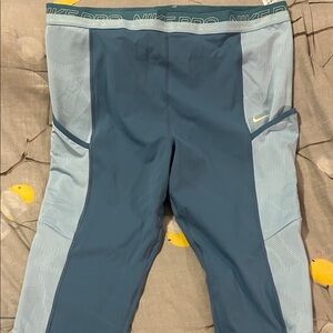 Nike Blue and Light Gray Leggings